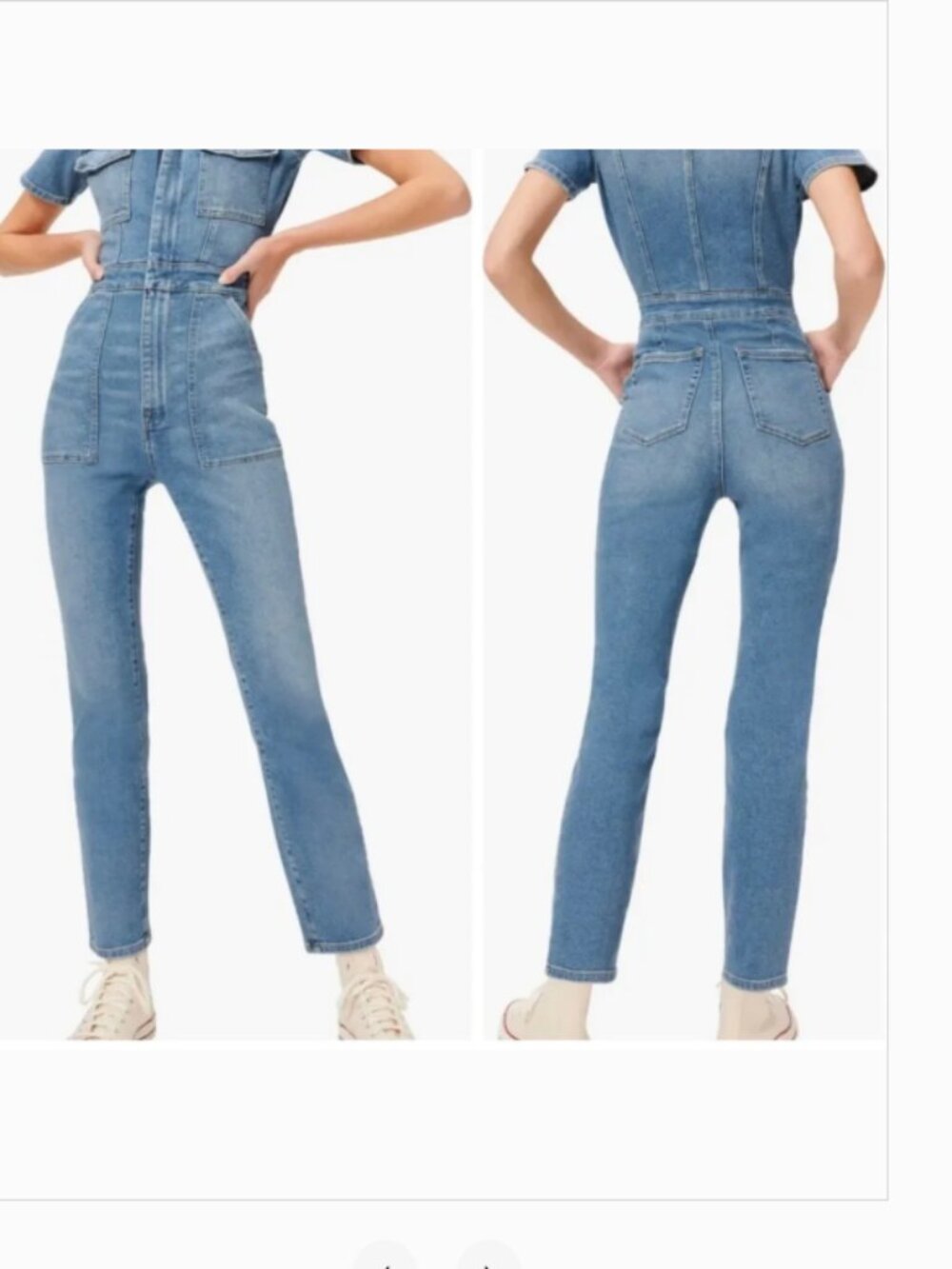 Good American Fit for Success Light Blue Denim Jumpsuit - Size 2